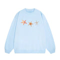 Oversized Sweatshirt with Starfish Print