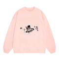 Slim-Fit Sweatshirt with Fun Graffiti Print