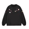 Black Sweatshirt with Creative Cute Cake Print